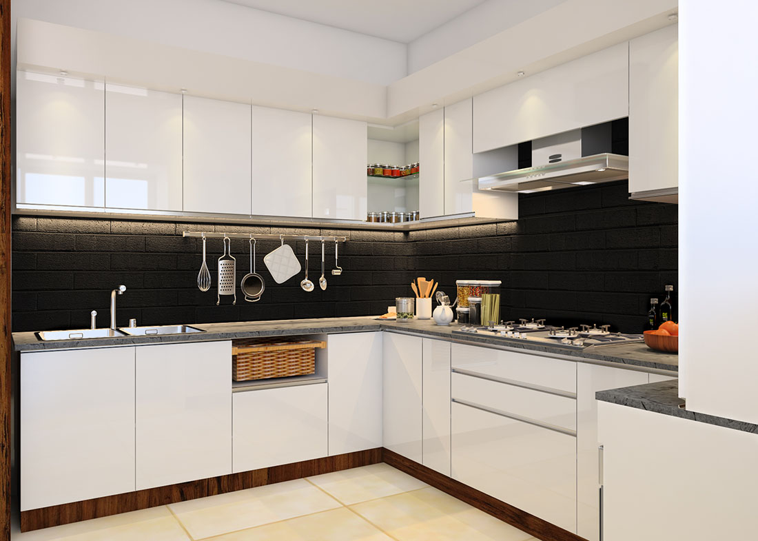 Handleless kitchen design Bhopal – VIBE